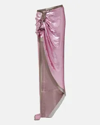 Rick Owens Gonna lunga Edfu in chiffon Rosa