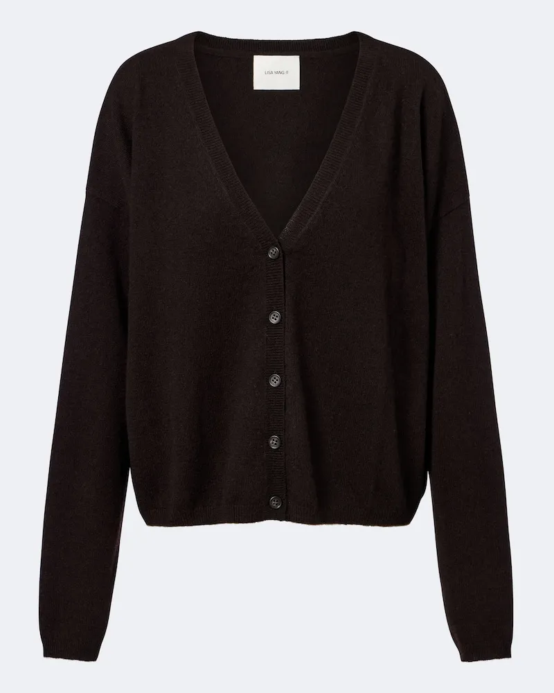 Lisa Yang Cardigan Abby in cashmere Marrone