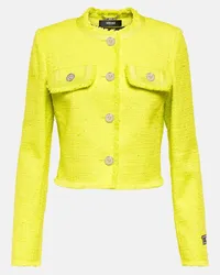 Versace Giacca in misto cotone bouclé Giallo