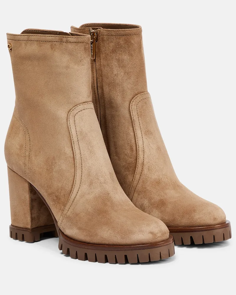 Gianvito Rossi Stivaletti Timber in suede Marrone