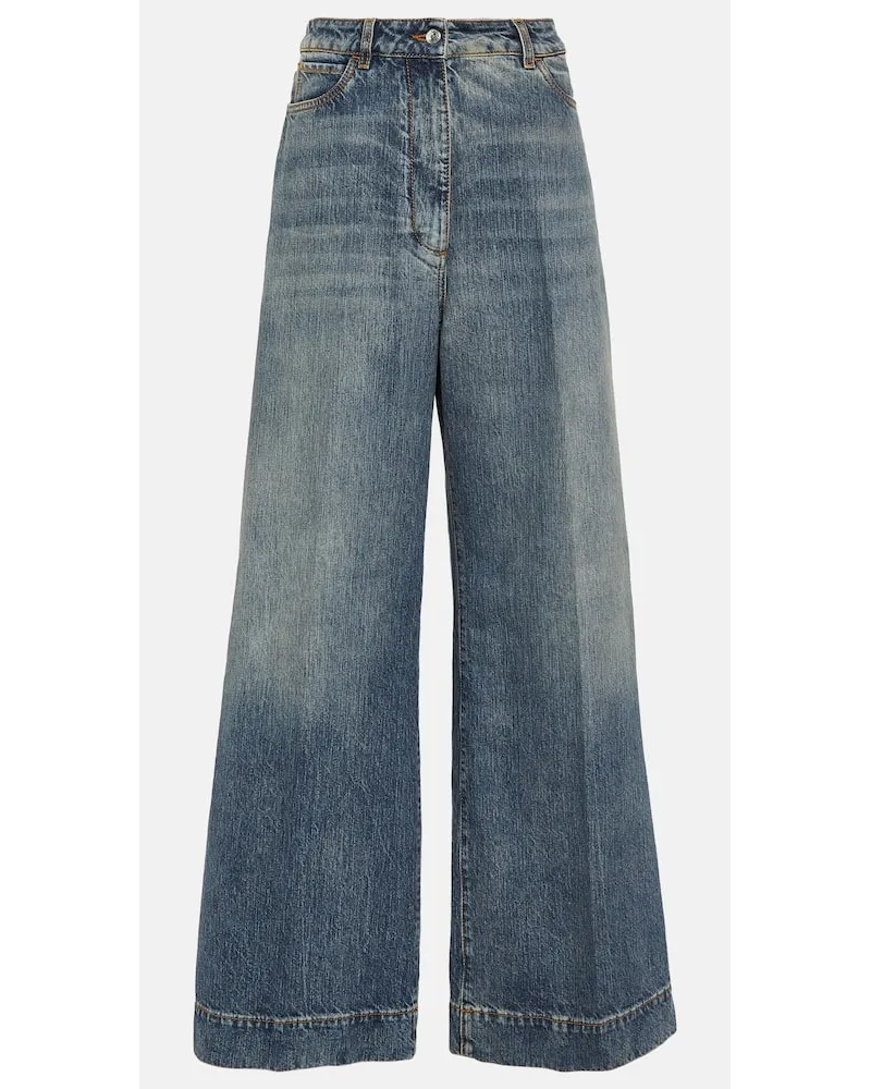 Etro Jeans a vita alta e gamba larga Blu