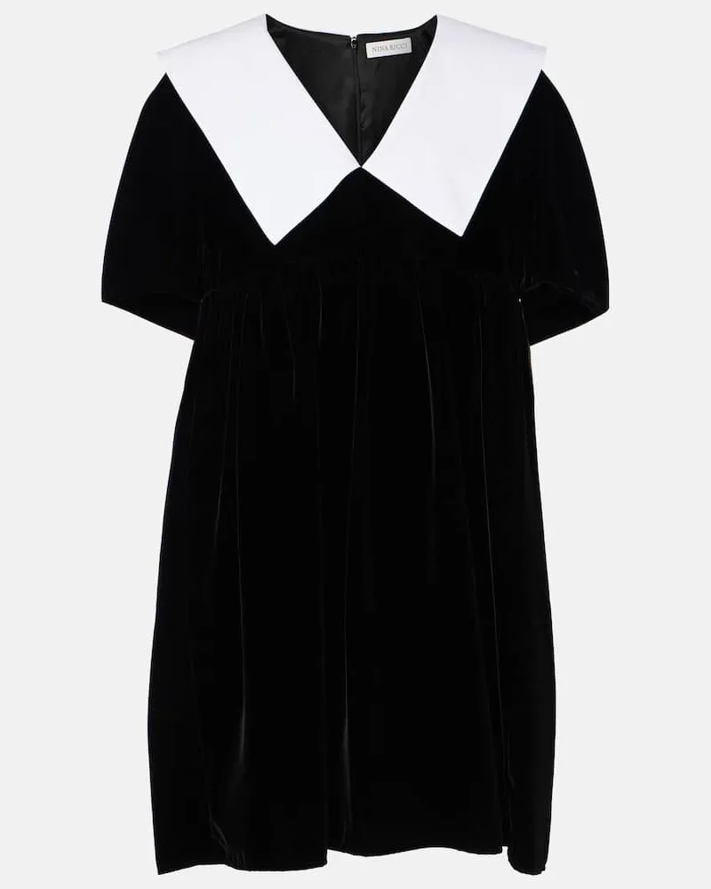 Nina Ricci Abito corto in velluto Nero