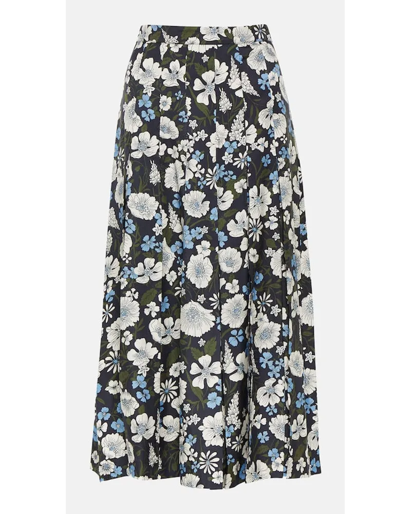 Veronica Beard Gonna midi Norris in misto seta Multicolore