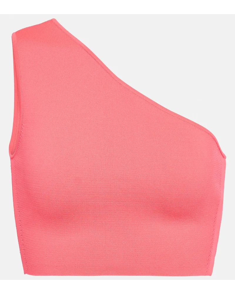 Victoria Beckham Top cropped monospalla VB Body Rosa