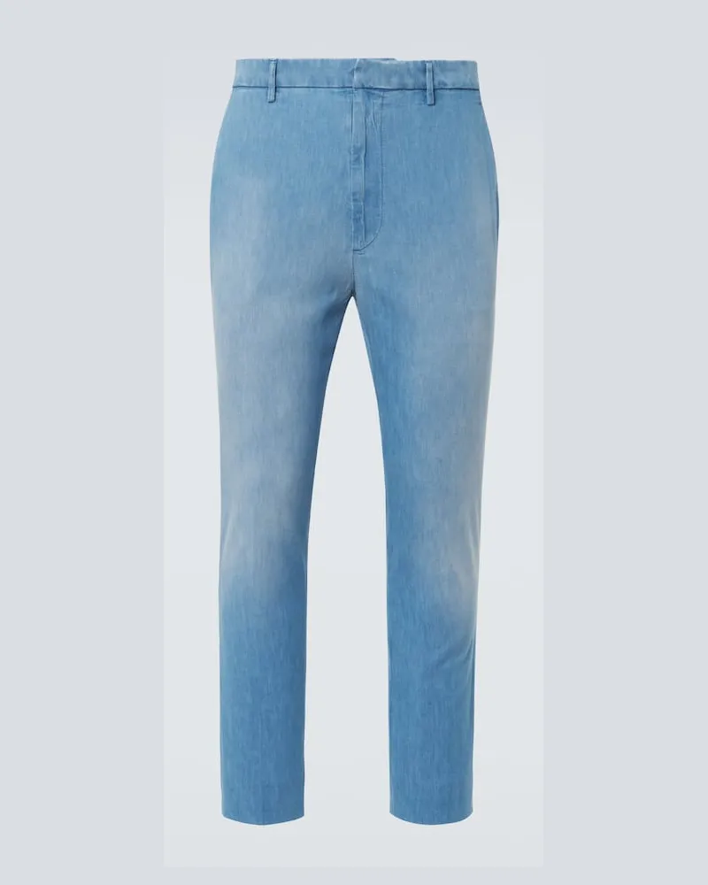 Prada Jeans slim a vita media Blu