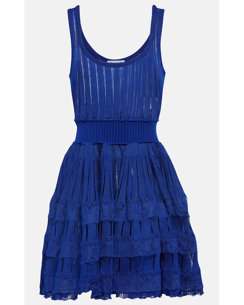 Alaïa AlaÃ¯a Miniabito in misto lana Blu