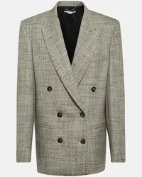 Stella McCartney Blazer doppiopetto in lana Grigio