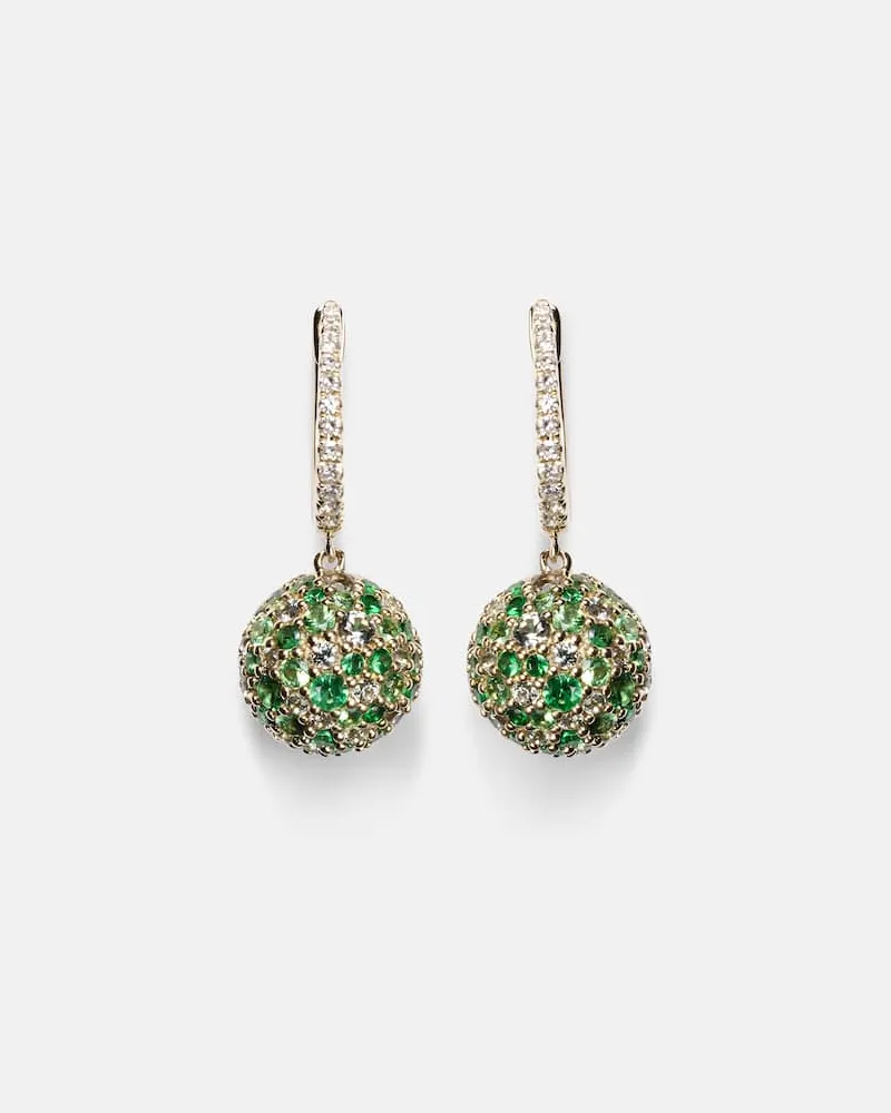 Roxanne First Orecchini Bauble in oro 18kt con diamanti e granati Oro