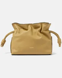 Loewe Clutch Flamenco Mini in pelle Verde