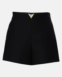 Valentino Garavani Shorts VGold in Crepe Couture Nero