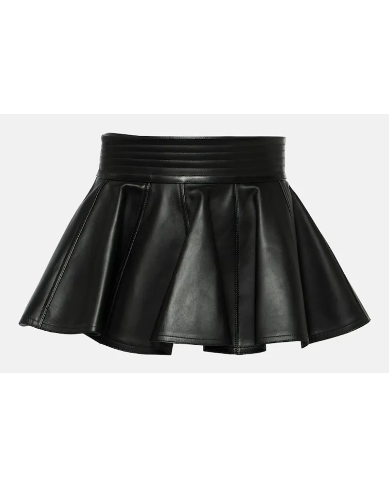 Alaïa AlaÃ¯a Cintura in pelle con peplo Nero