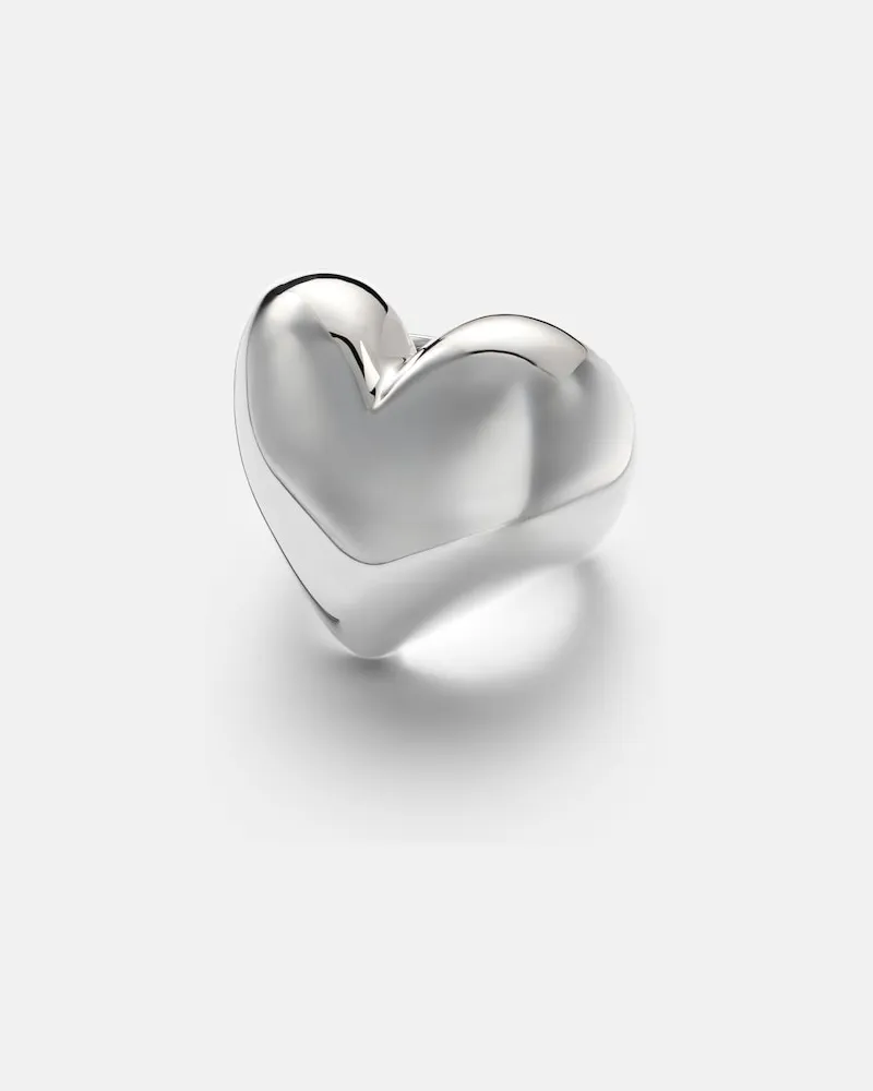 Jennifer Fisher Anello Puffy Heart bagnato in argento Argento