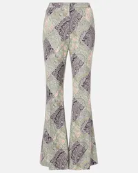 Etro Pantaloni flared con stampa Multicolore