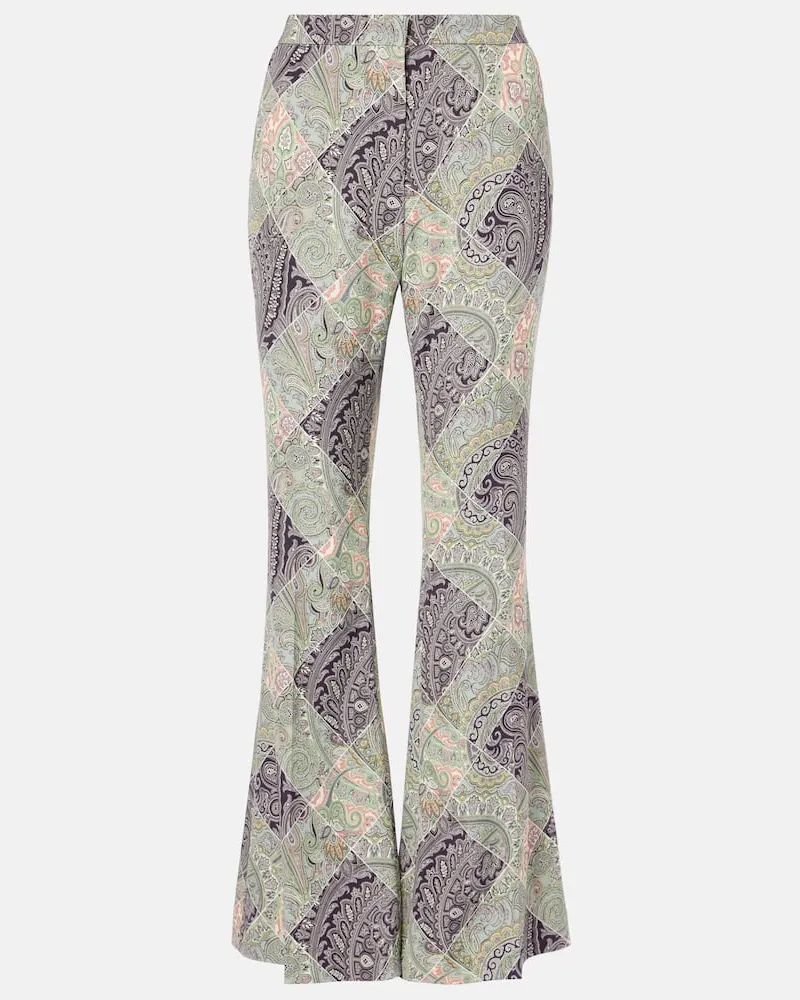 Etro Pantaloni flared con stampa Multicolore