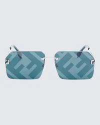 Fendi Occhiali da sole rettangolari Fendi Sky Blu