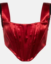 Dolce & Gabbana Bustier in raso Rosso