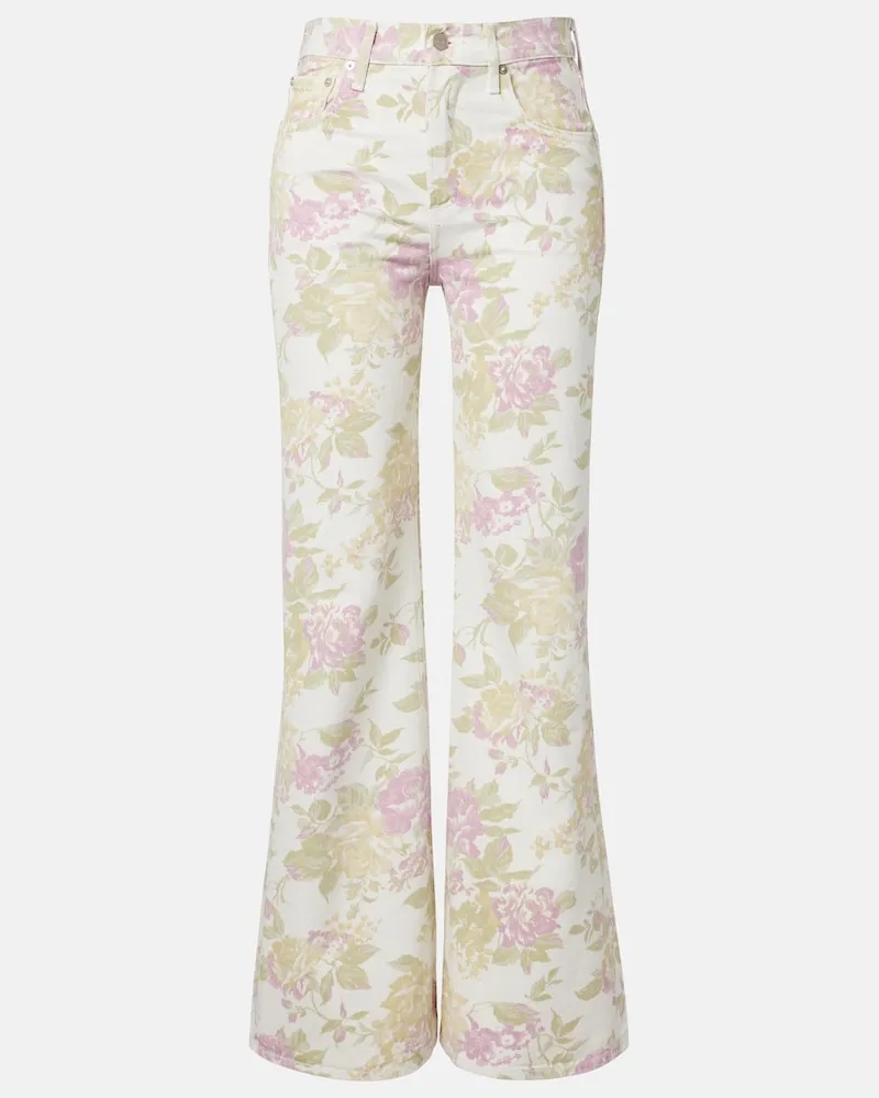 Citizens of humanity Jeans Kimberly '70s con stampa floreale Beige