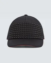 Christian Louboutin Cappello da baseball Enky Spikes Nero