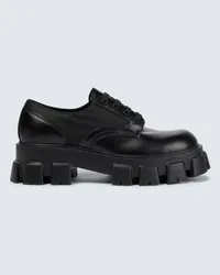 Prada Stringate Monolith in pelle Nero