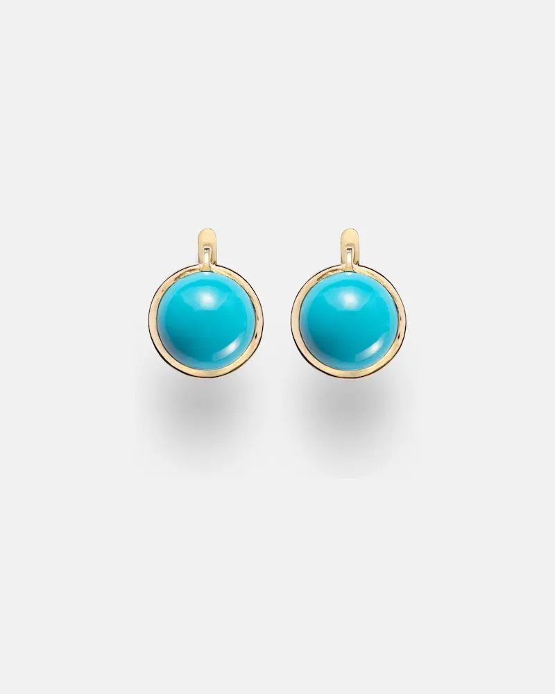 Ileana Makri Orecchini Blue Eye in oro 14kt con turchese Oro