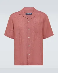 Frescobol Carioca Camicia Angelo in lino Rosso