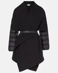 Moncler Cappotto in misto lana Nero