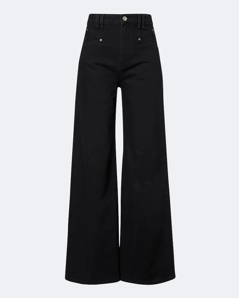 Isabel Marant Jeans Lemony a gamba larga Nero