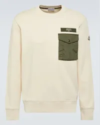 Moncler Felpa in misto cotone Bianco