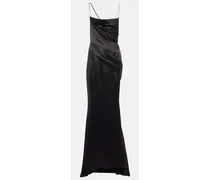 Givenchy Abito lungo in raso di seta Nero