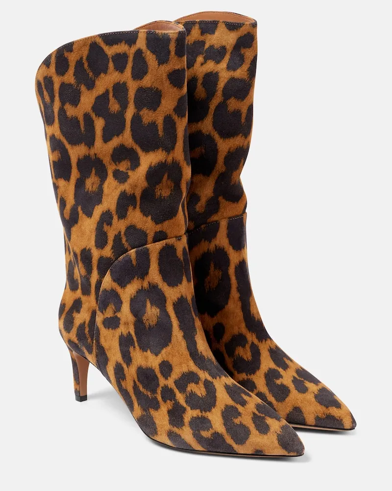 Paris Texas Stivali Gaia 60 in suede con stampa Marrone