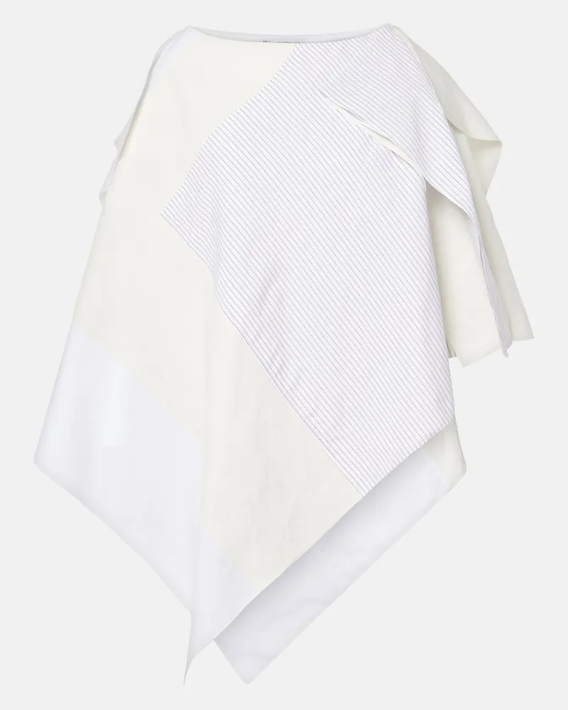 J.W.Anderson Gonna midi patchwork in cotone Bianco