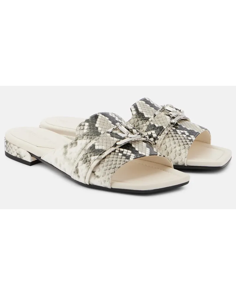 Jimmy Choo Sandali Nako in pelle stampata Grigio