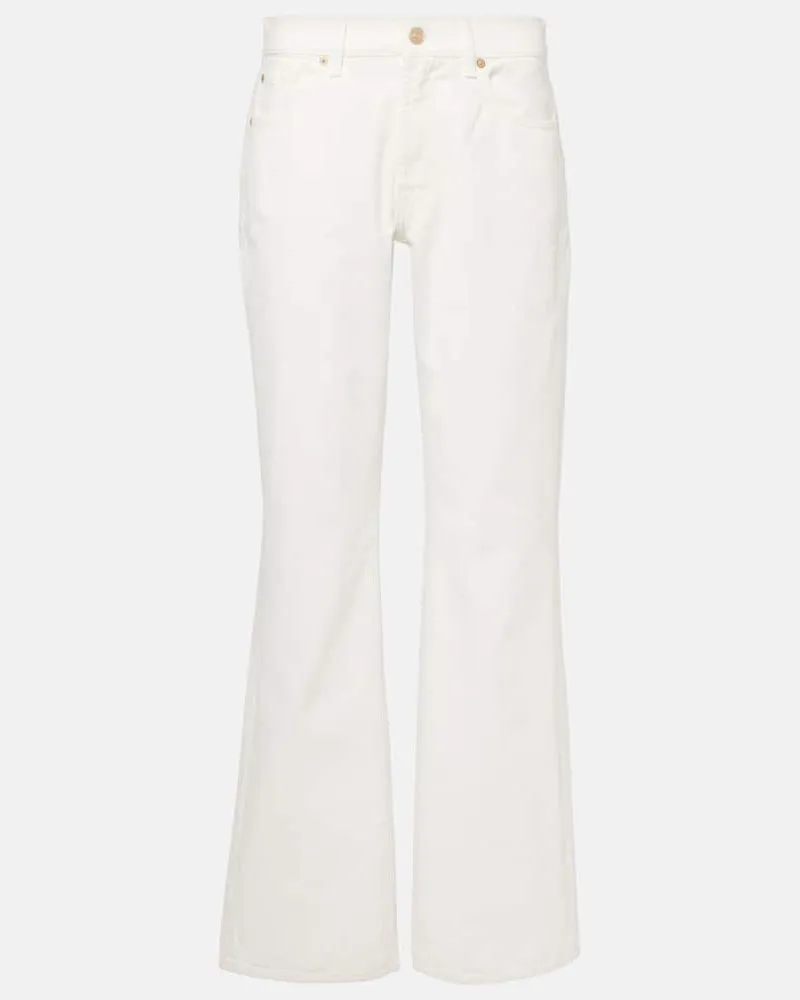 7 for all mankind Pantaloni Tess in cotone e canapa Bianco