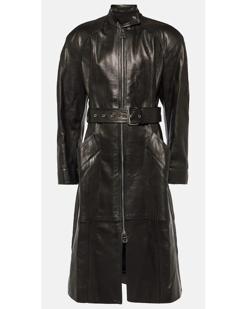 KHAITE Cappotto Bobbie in pelle Nero