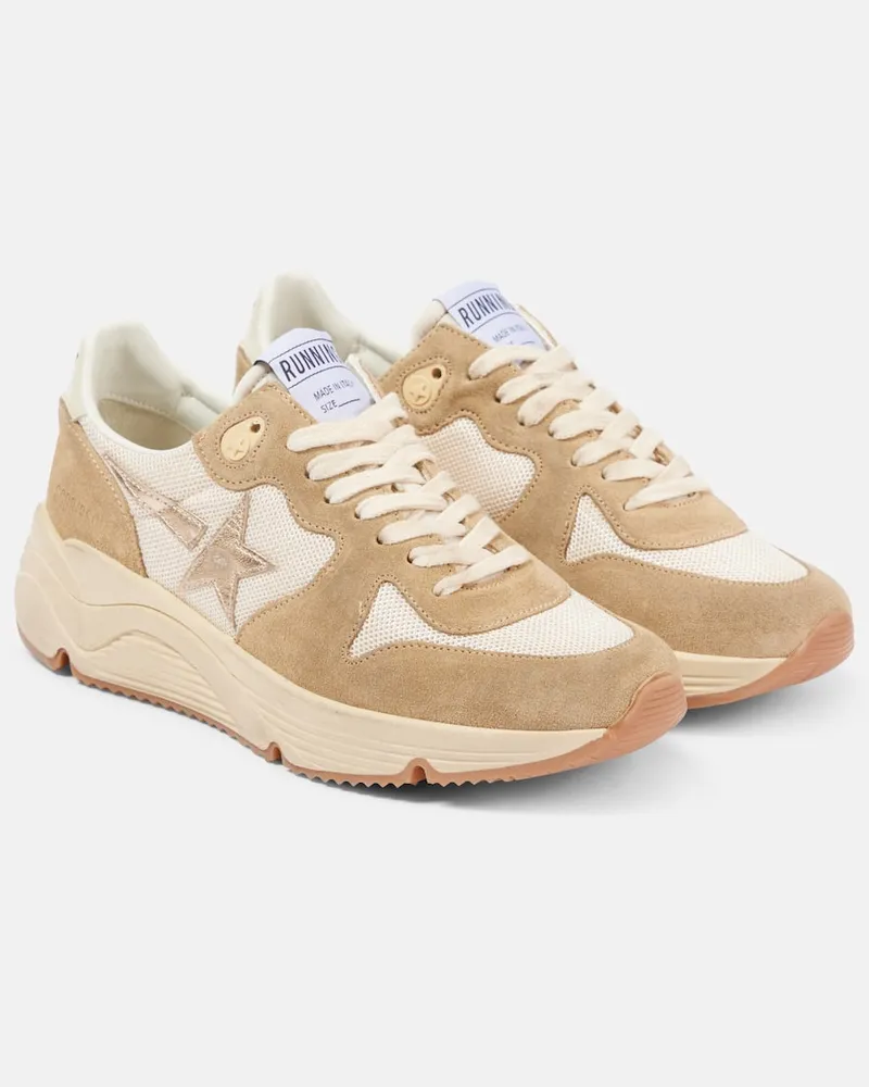 Golden Goose Sneakers Running Sole in pelle Neutro