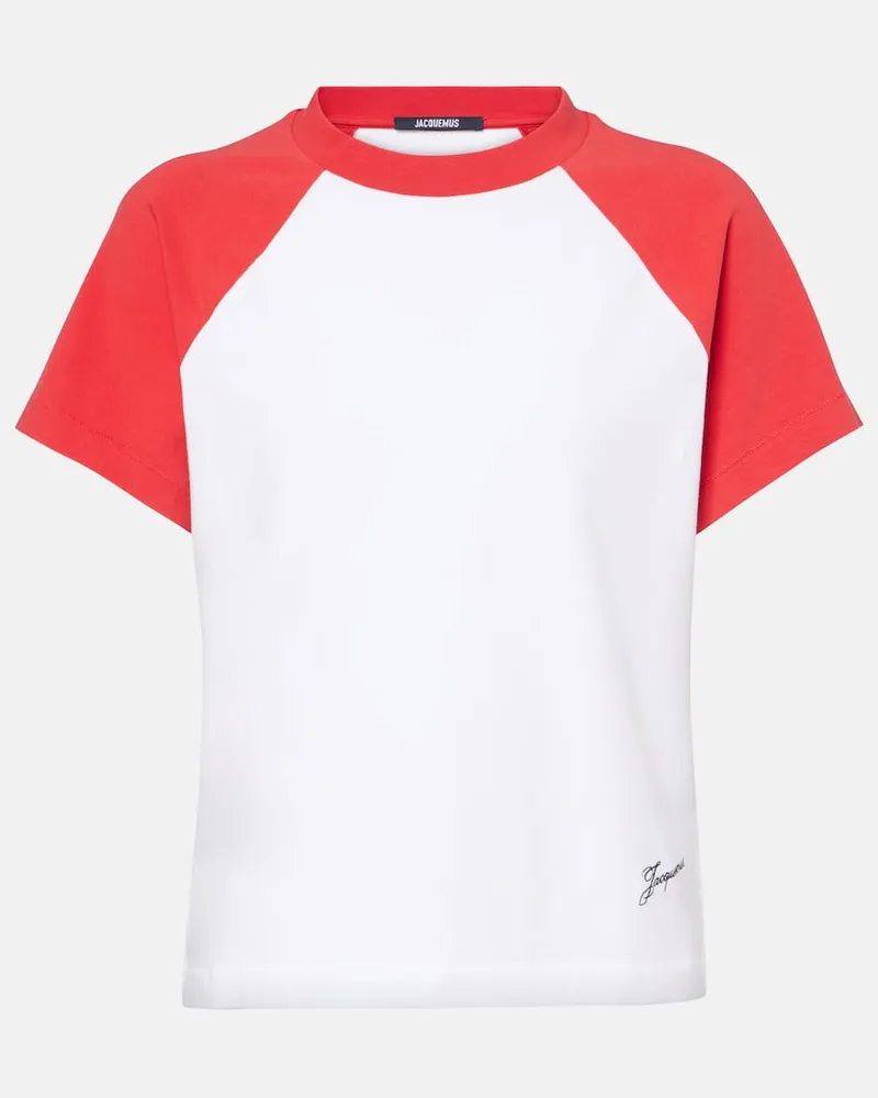 Jacquemus T-shirt Baseball in misto cotone Rosso