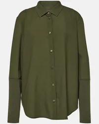 Loro Piana Camicia in lana Verde