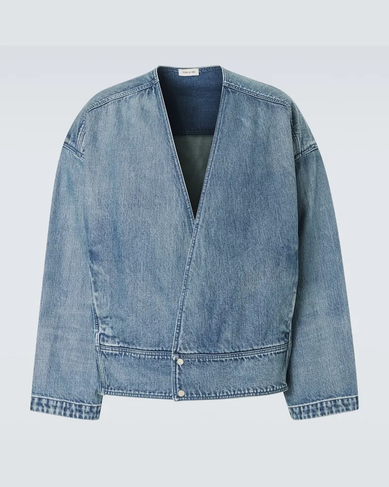 Fear of God Giacca di jeans dÃ©lavÃ Blu