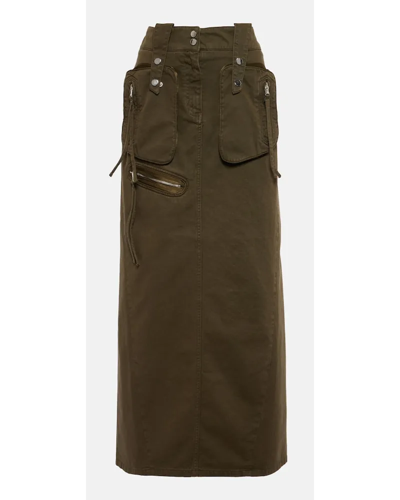 Blumarine Gonna lunga cargo di jeans Marrone