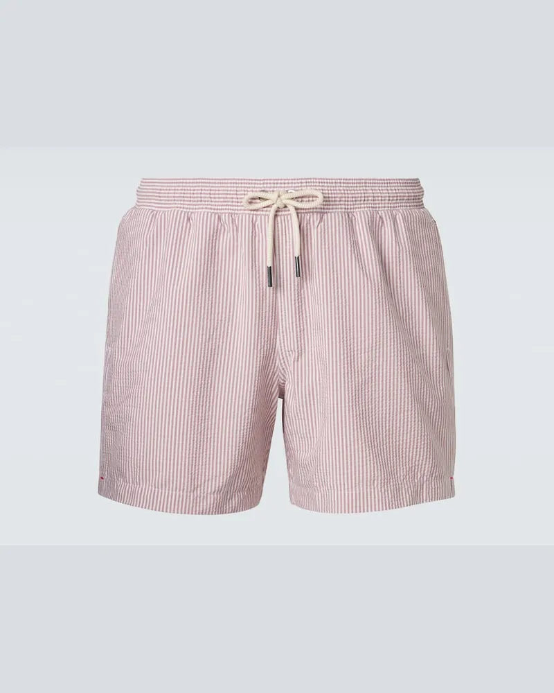 Orlebar Brown Costume da bagno Boxer a righe Rosso