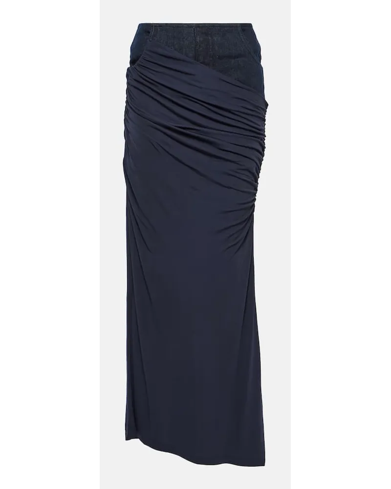 Christopher Esber Gonna lunga di jeans a vita bassa Blu