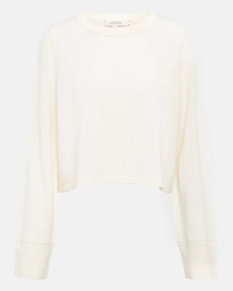 Dorothee Schumacher Pullover Modern Statements in lana e cashmere Bianco