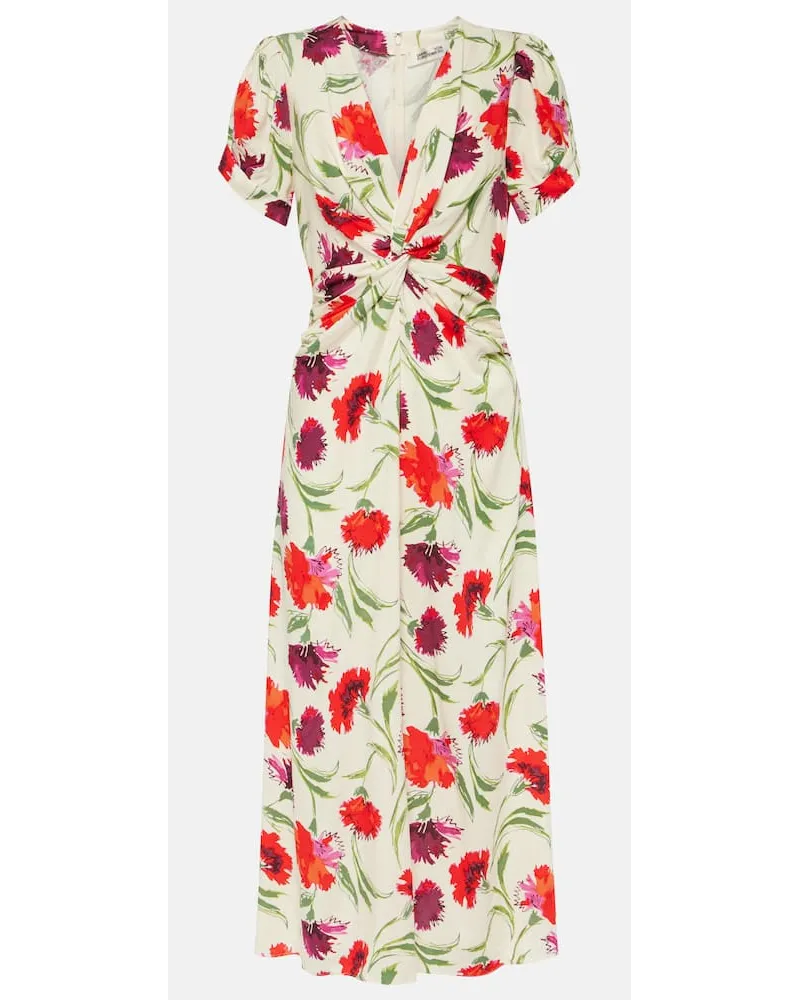 Diane von Furstenberg Abito midi Clark con stampa floreale Multicolore