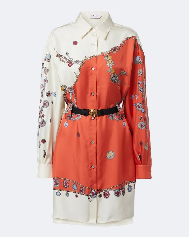 Versace Abito lungo in jersey Multicolore