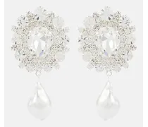 Orecchini clip-on con perle bijoux e cristalli