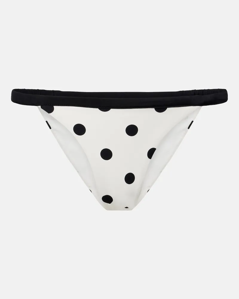 Self-Portrait Slip bikini a pois Bianco