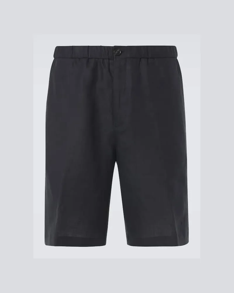 Loro Piana Bermuda Emanuele in lino Blu