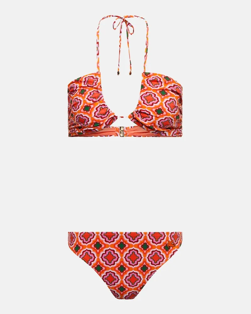 Etro Bikini con stampa e scollo allâamericana Multicolore