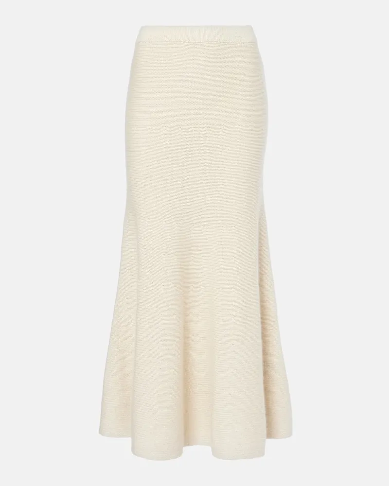 Gabriela Hearst Gonna lunga Manni in cashmere Bianco