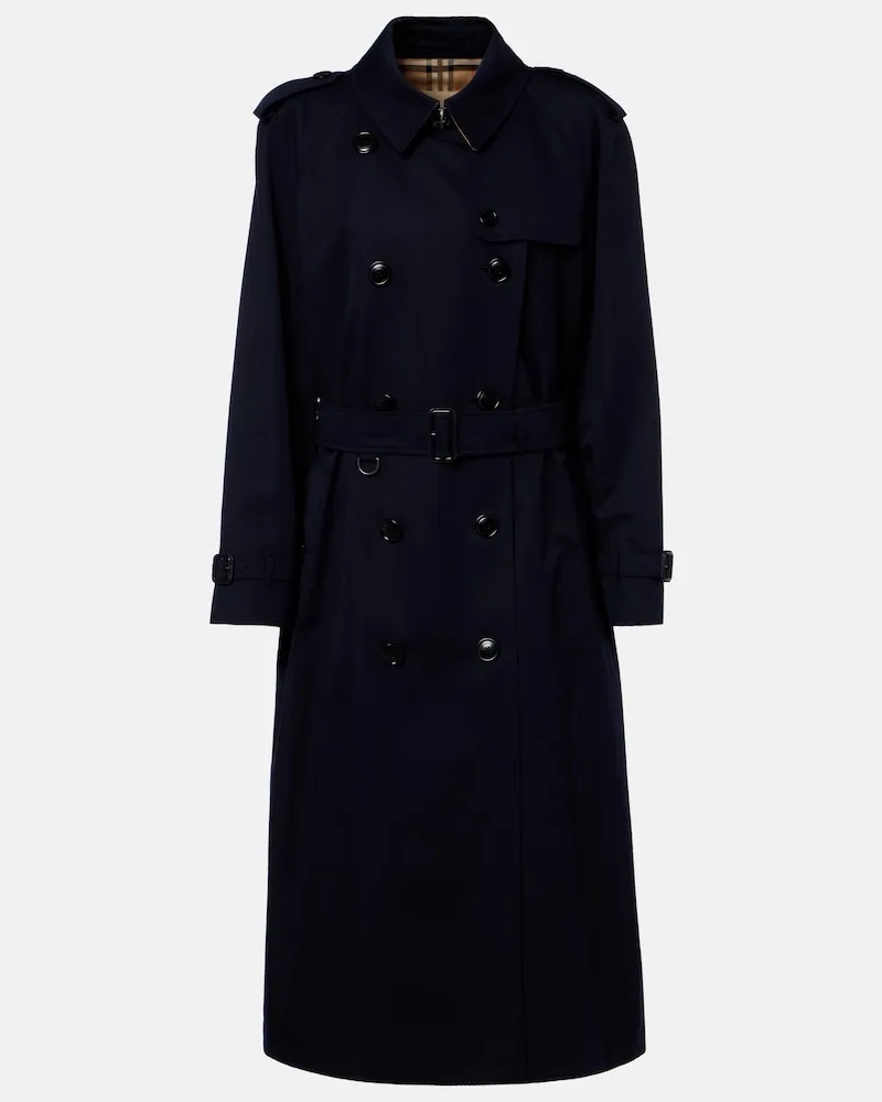 Burberry Trench in gabardine di cotone Blu